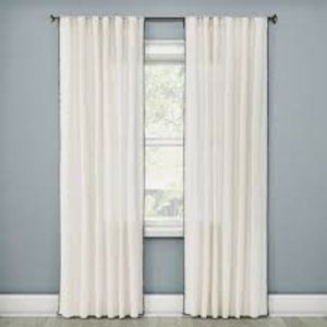 threshold Stitched Edge Curtain Panel White